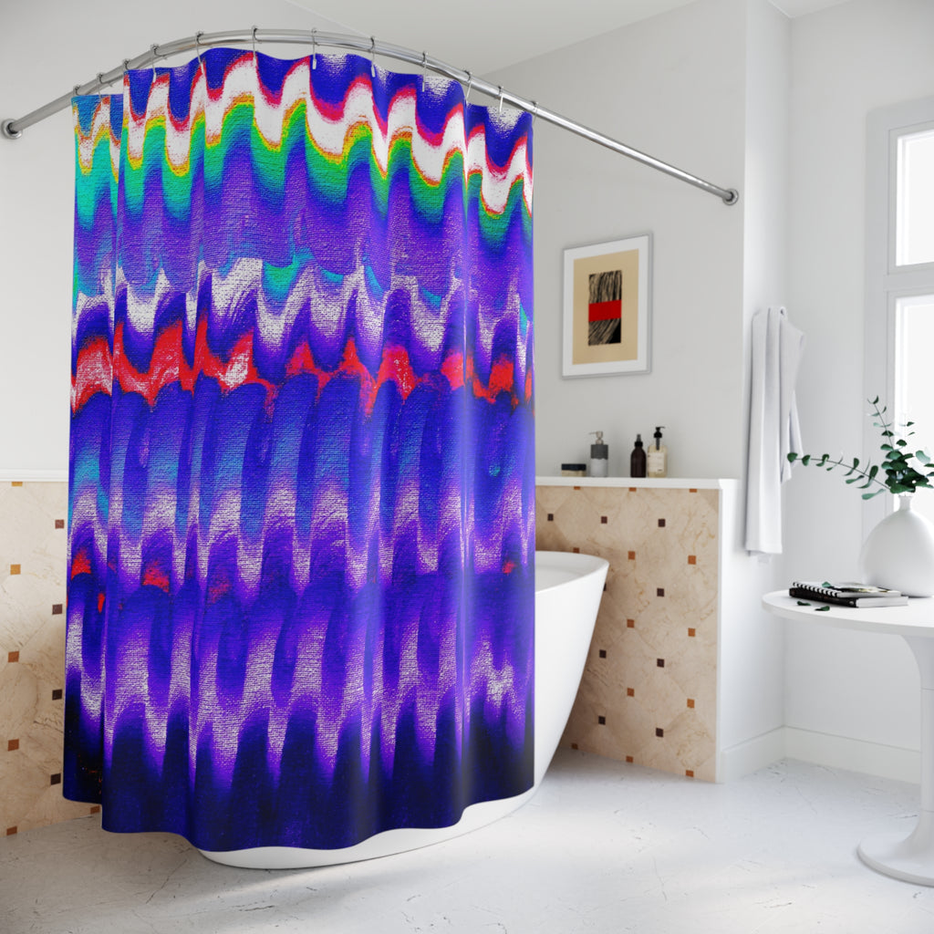 Chromatic Flow Feel Fresh Shower Curtain - Purple