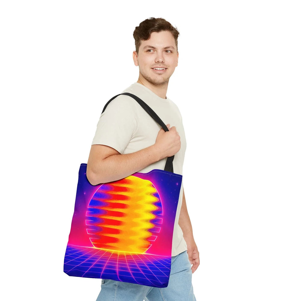 Chromatic Flow Collection Tote Bag | Ripple Abstraction