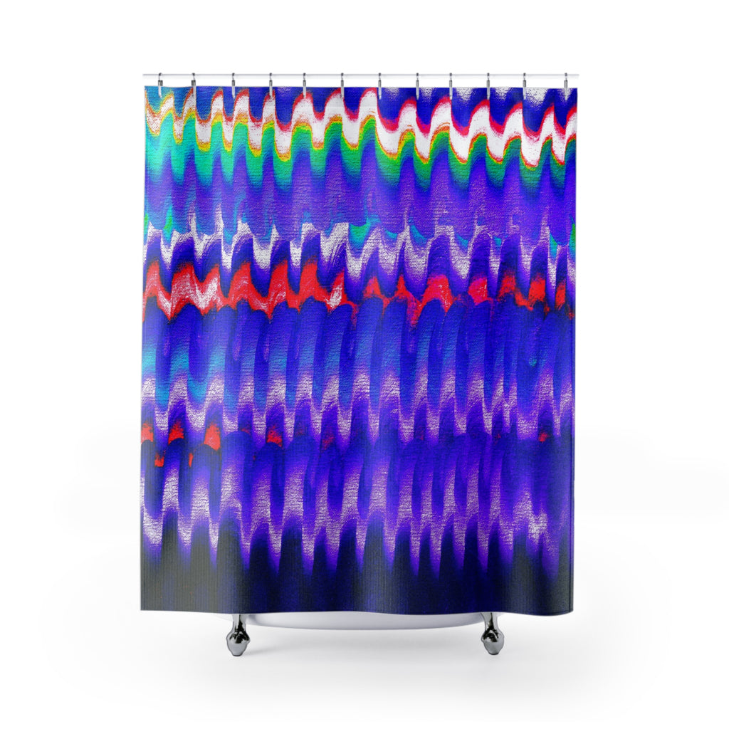 Chromatic Flow Feel Fresh Shower Curtain - Purple