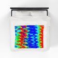 Chromatic Flow Velveteen Plush Blanket – Wrap Yourself in Energy & Color