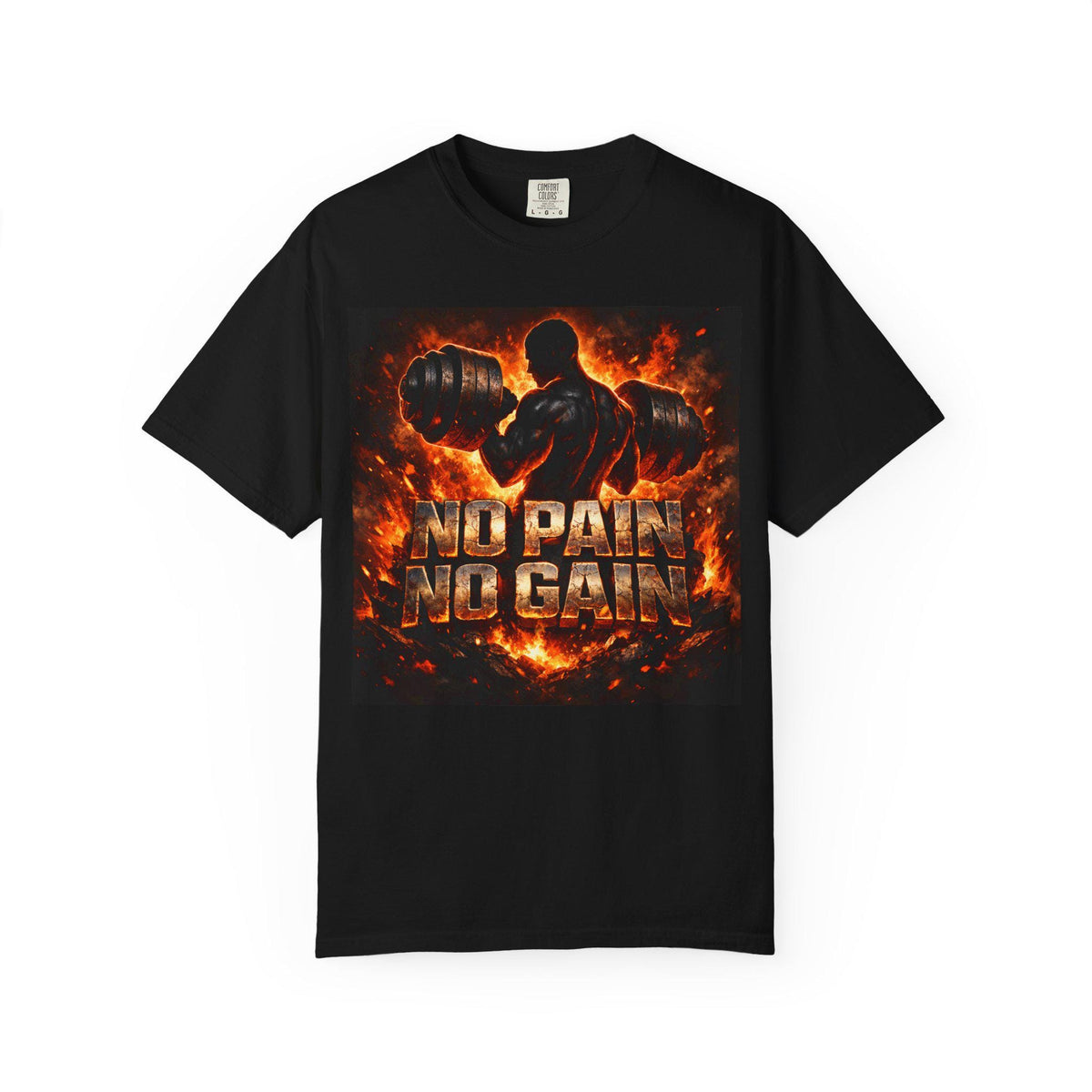 🔥 NO PAIN. NO GAIN - Heavyweight Gym Tee for Lifters & Grinders