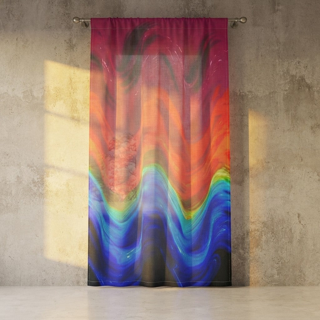 Chromatic Flow Collection Free Flow Sheer Curtains