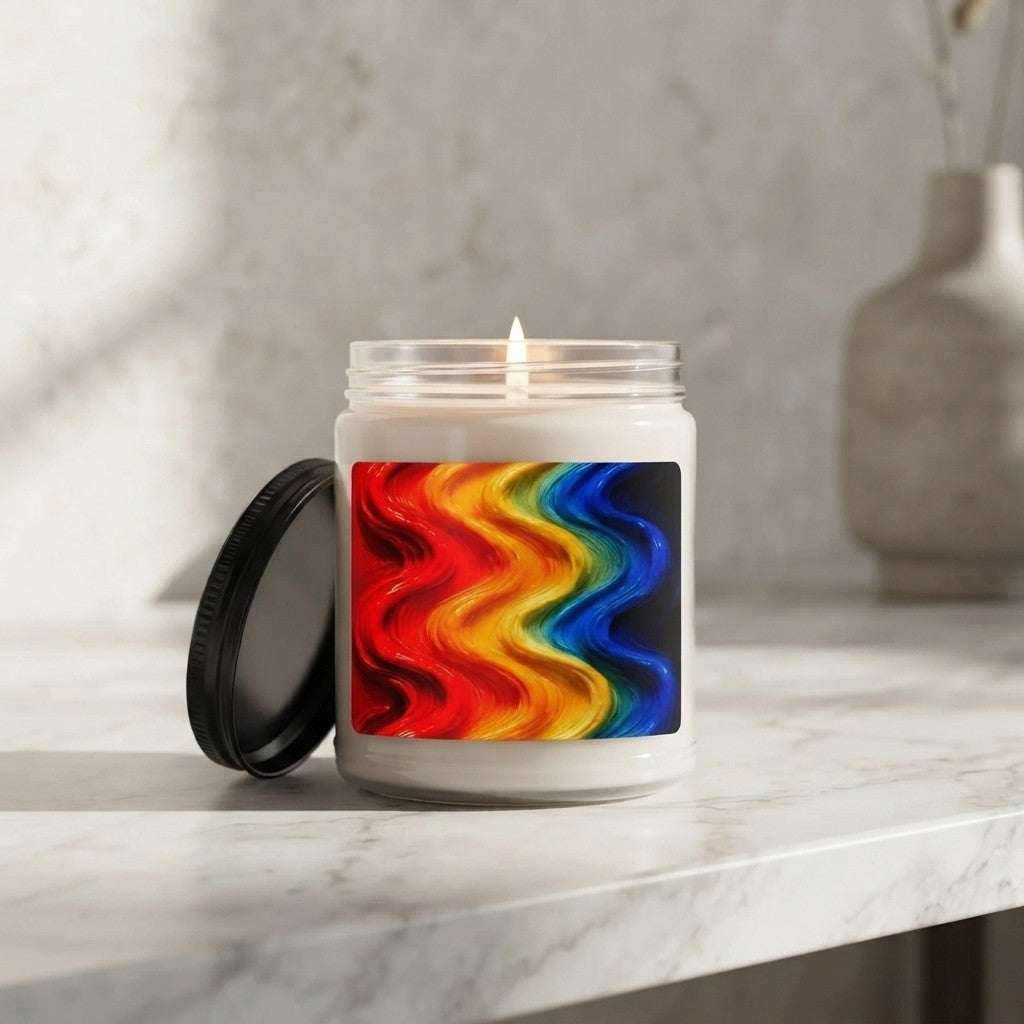 Chromatic Flow Collection Fluid Energy Candle 9oz | Kinetic Color Soy Candle