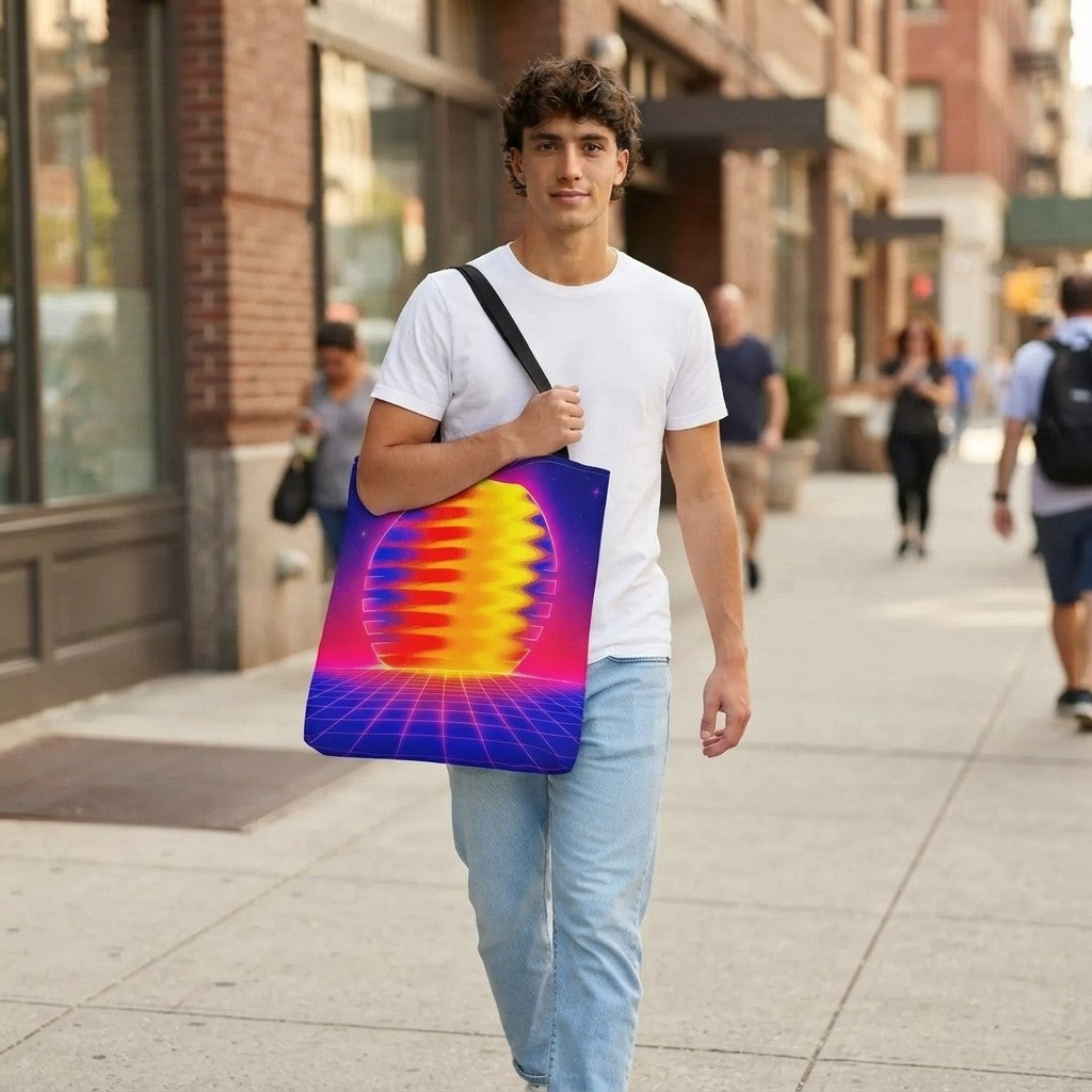 Chromatic Flow Collection Tote Bag | Ripple Abstraction