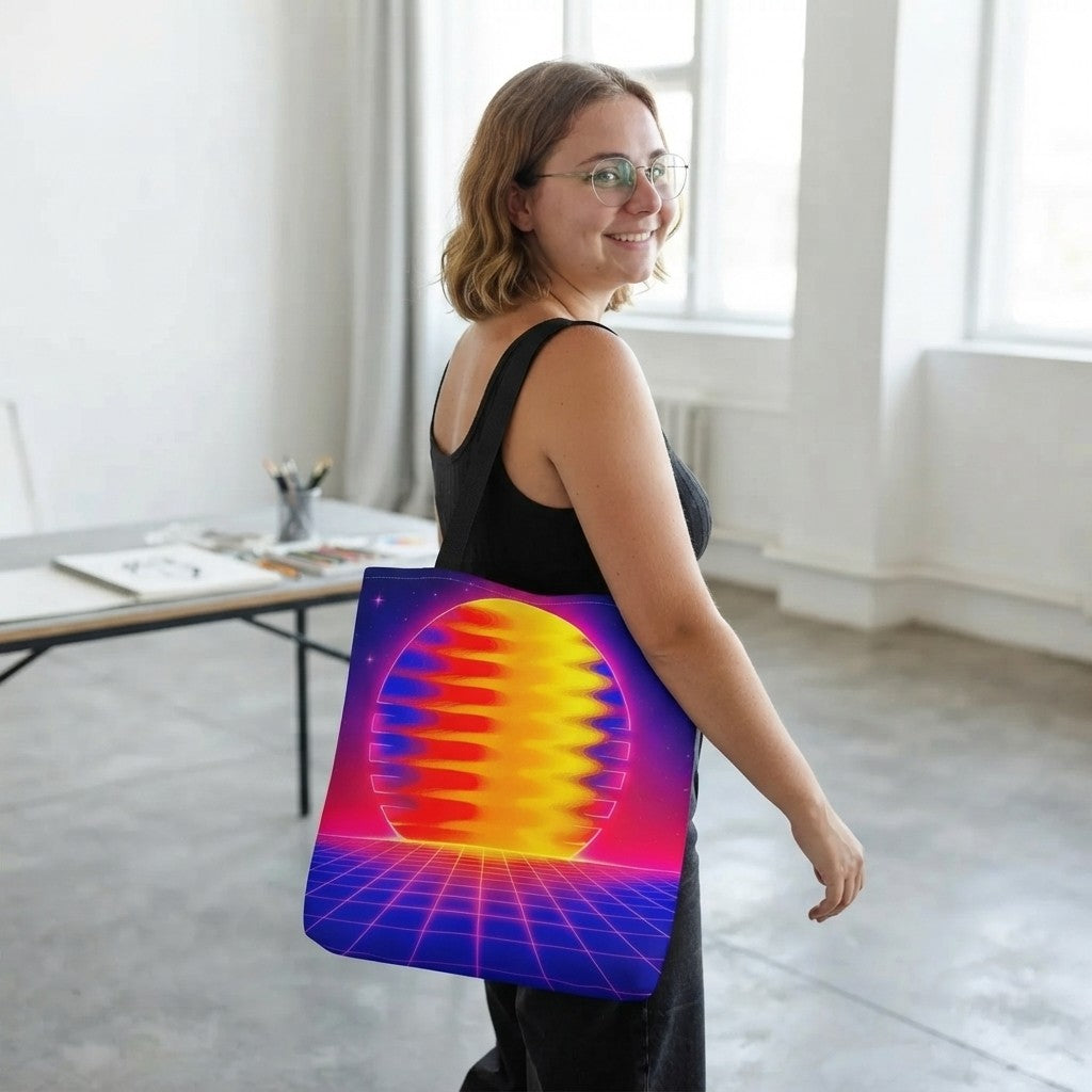 Chromatic Flow Collection Tote Bag | Ripple Abstraction