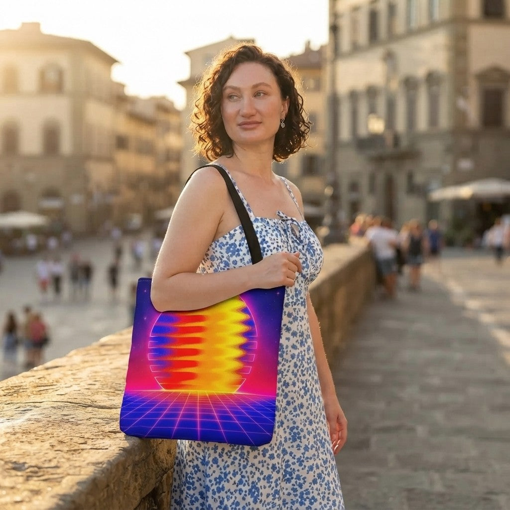 Chromatic Flow Collection Tote Bag | Ripple Abstraction