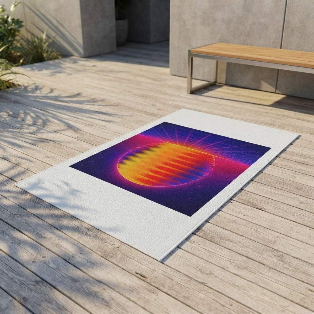 Chromatic Flow Outdoor Rug — Kinetic Abstraction