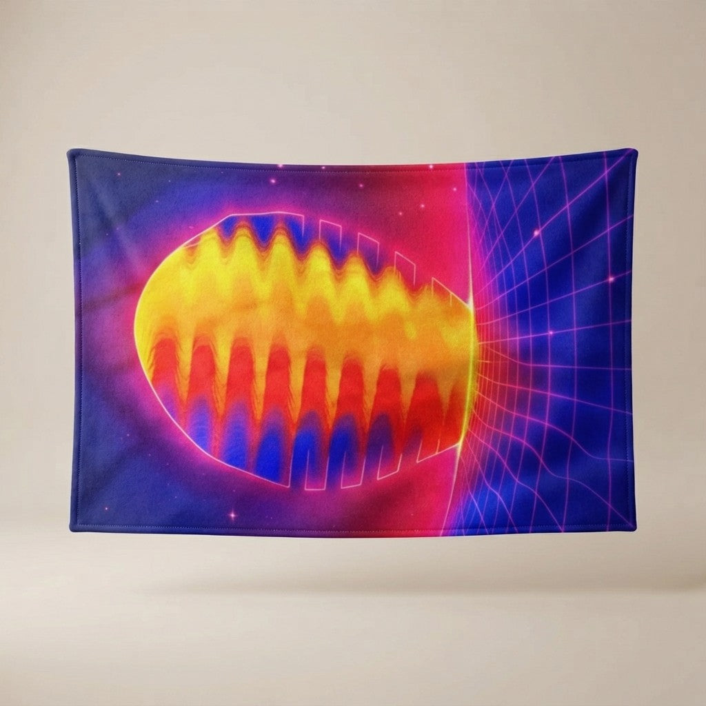 Chromatic Flow Arctic Fleece Blanket — Fluid Sun Design