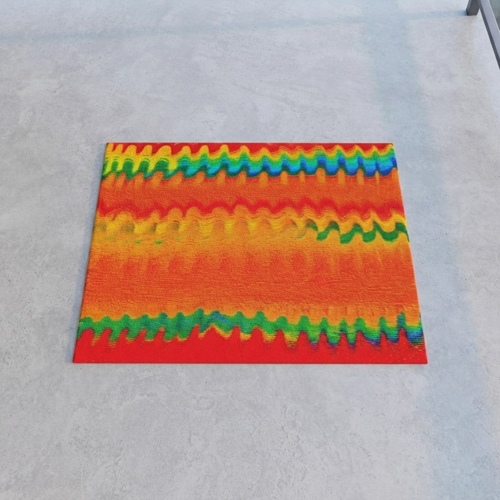 Chromatic Flow Collection Outdoor Rug — Fluid Energy Abstraction