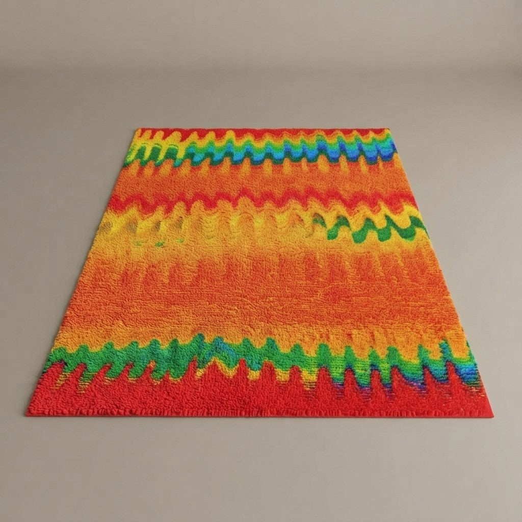 Chromatic Flow Collection Outdoor Rug — Fluid Energy Abstraction