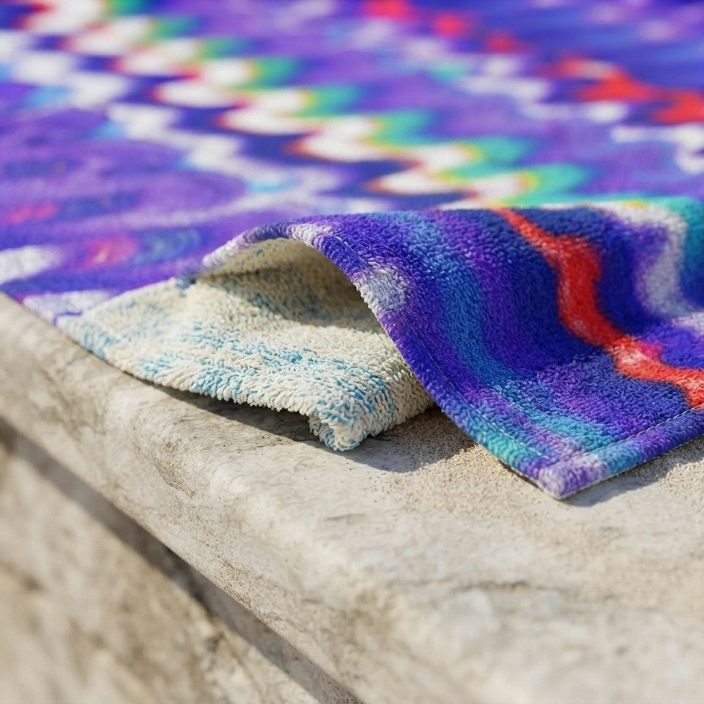 Chromatic Flow Beach Towel — Relax your Ripple