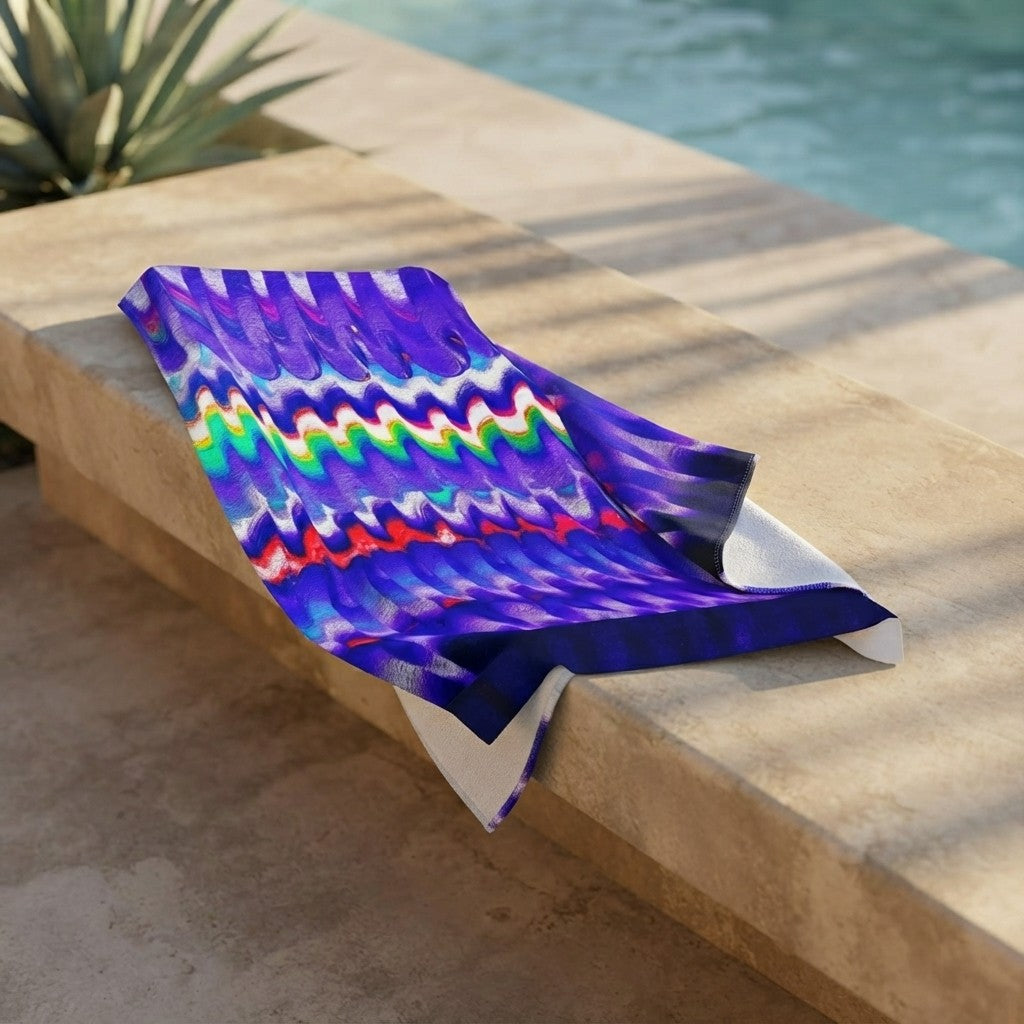 Chromatic Flow Beach Towel — Relax your Ripple