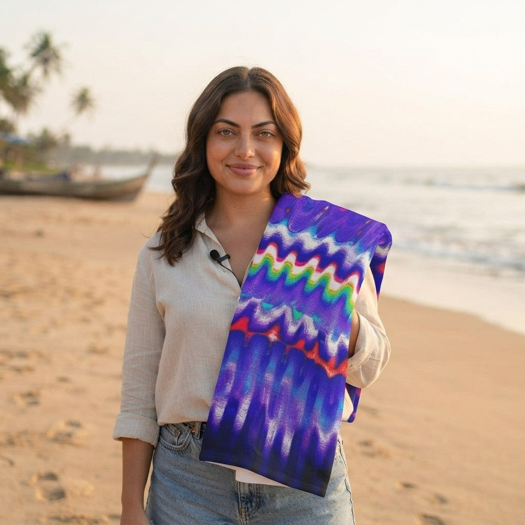 Chromatic Flow Beach Towel — Relax your Ripple