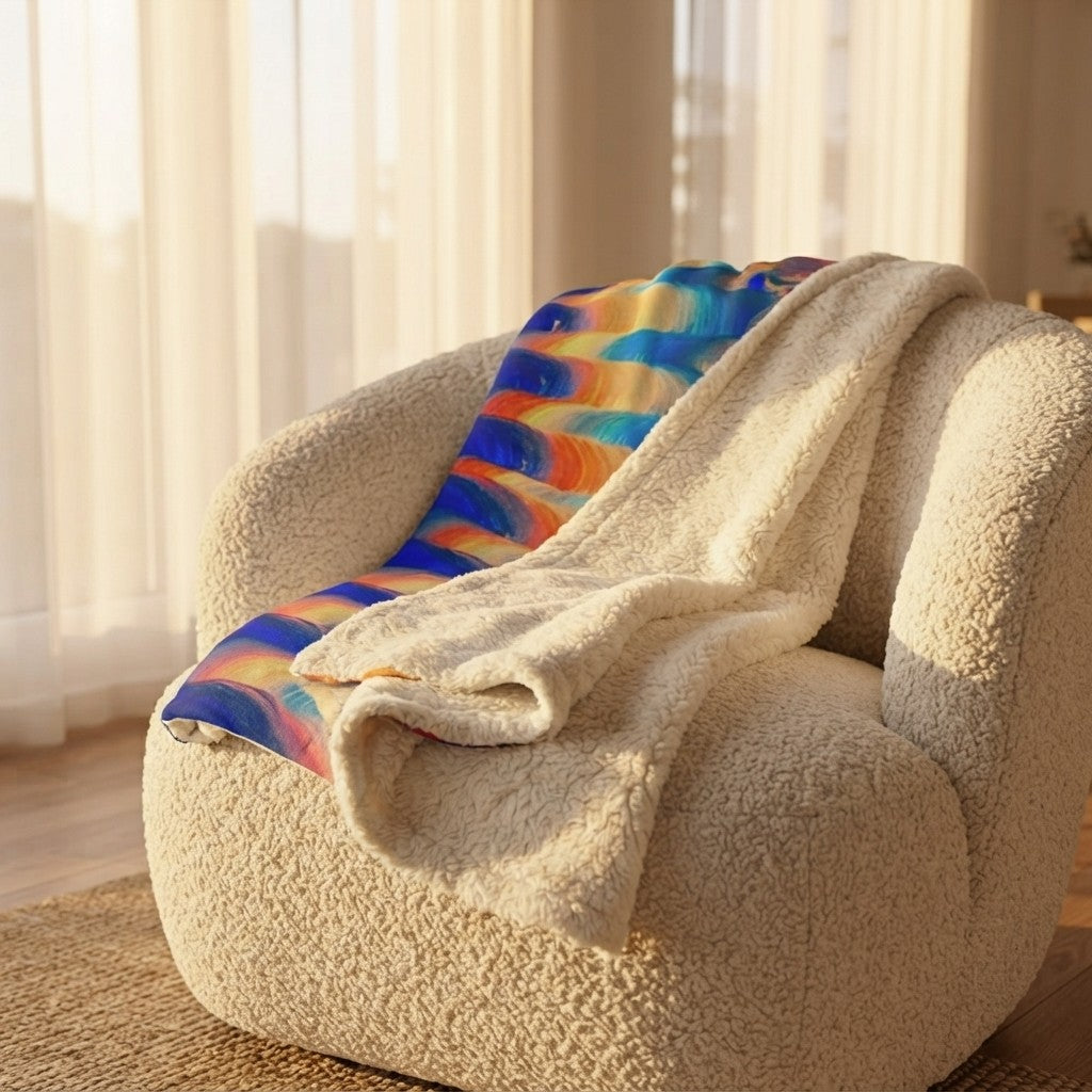 Chromatic Flow Fleece Blanket – Wrap Yourself in Art Today