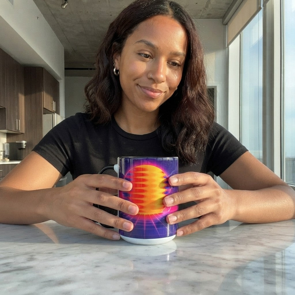 Fluid Sunrise Coffee Mug - Vintage Inspired