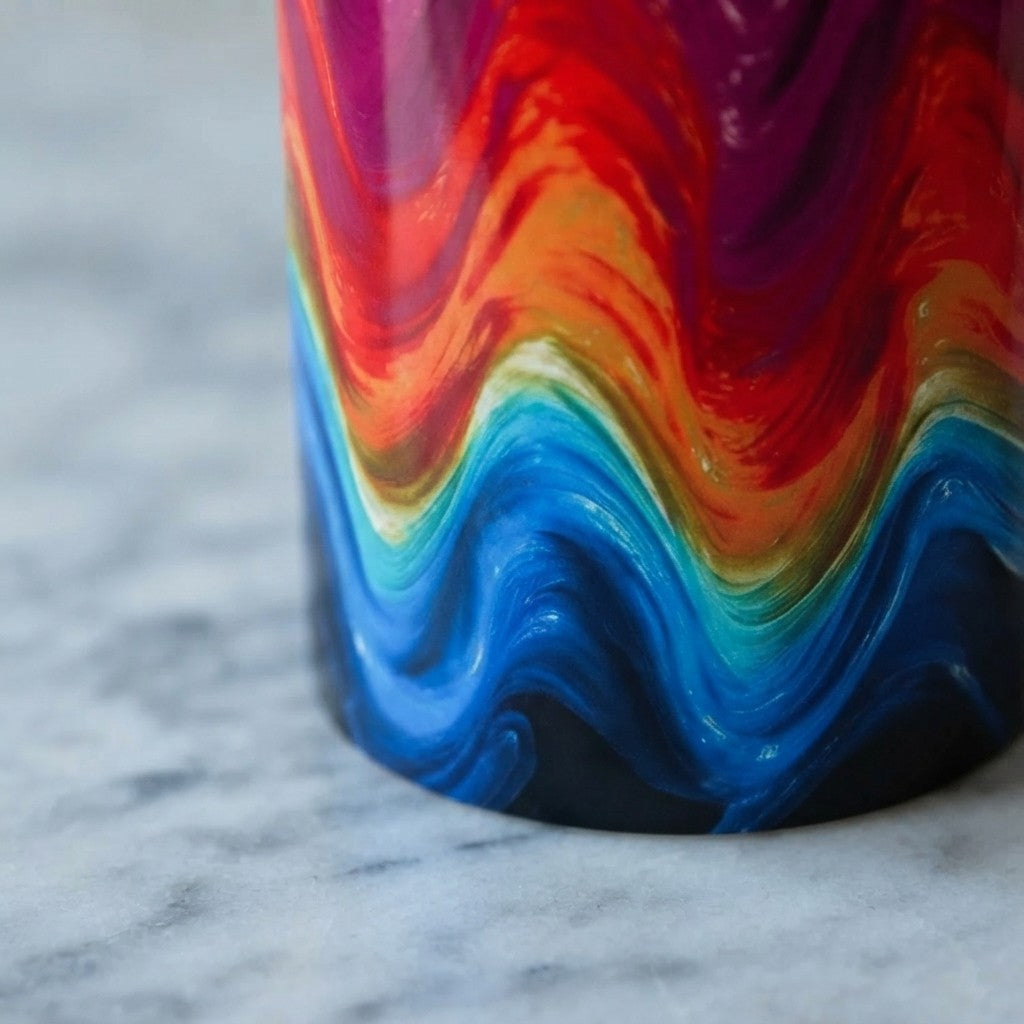 Fluid Energy Art Mug – Modern Wave Color for Every Sip! 😋