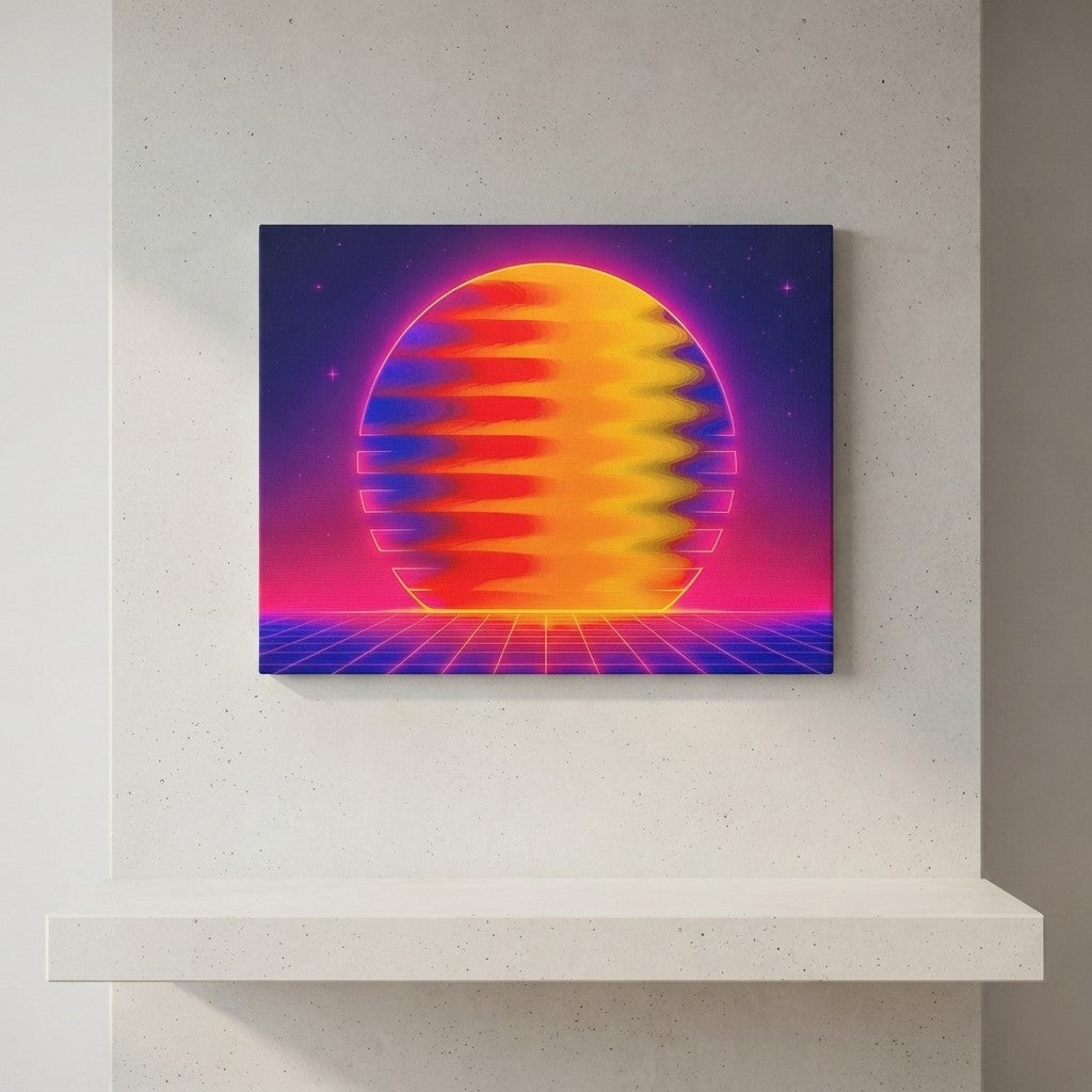 Chromatic Flow Collection Fluid Sun Rise Canvas Print