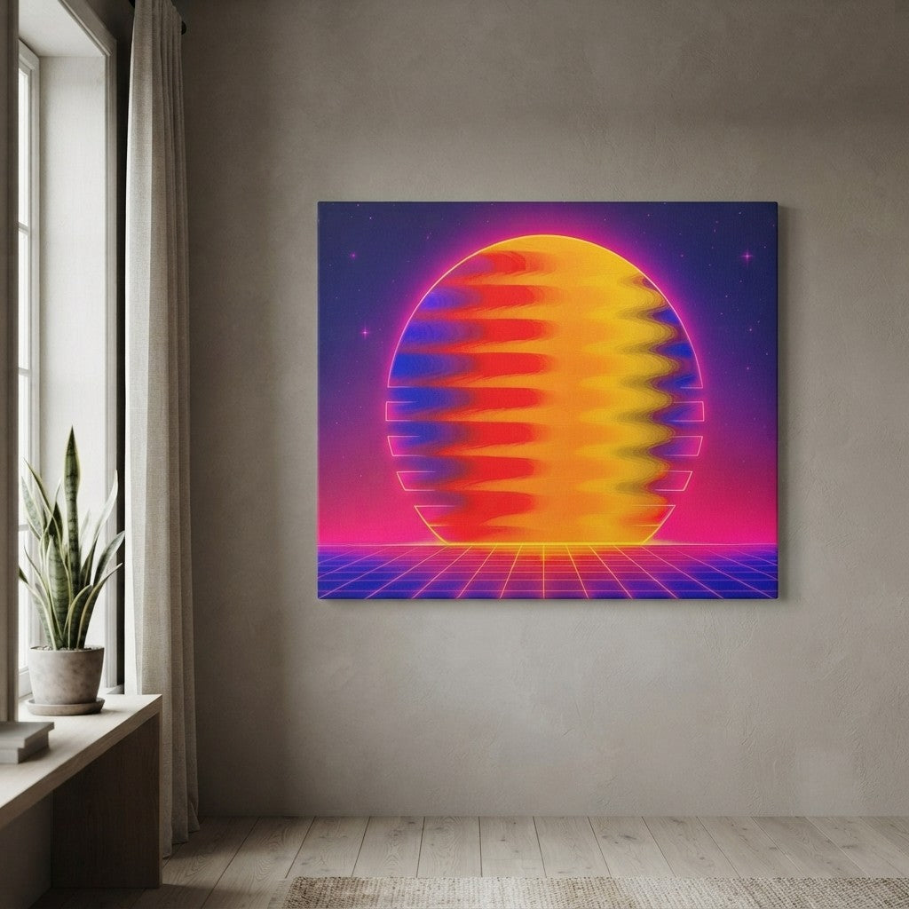 Chromatic Flow Collection Fluid Sun Rise Canvas Print