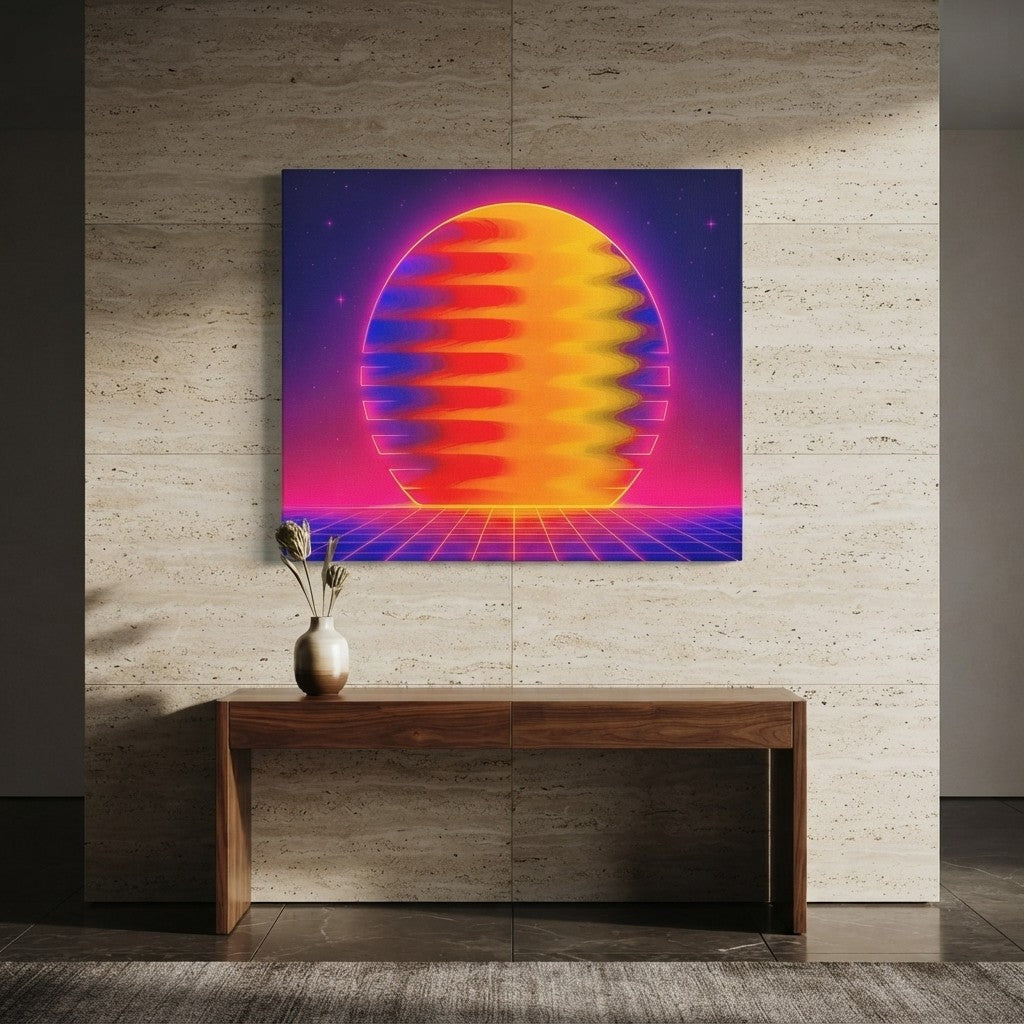 Chromatic Flow Collection Fluid Sun Rise Canvas Print
