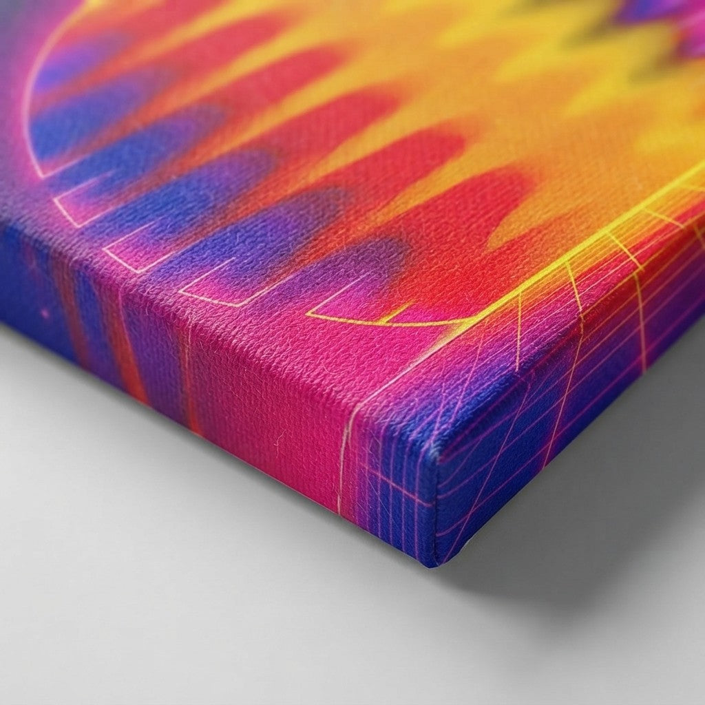Chromatic Flow Collection Fluid Sun Rise Canvas Print